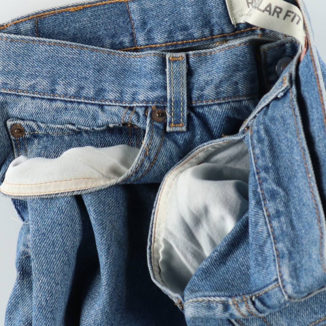 Levi's 505 REGULAR FIT tapered denim pants for men, size w34 cotton blue type Vintage Second Hand