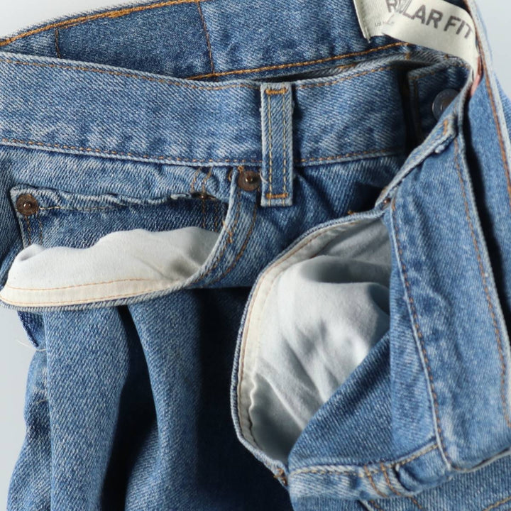 Levi's 505 REGULAR FIT tapered denim pants for men, size w34 cotton blue type Vintage Second Hand