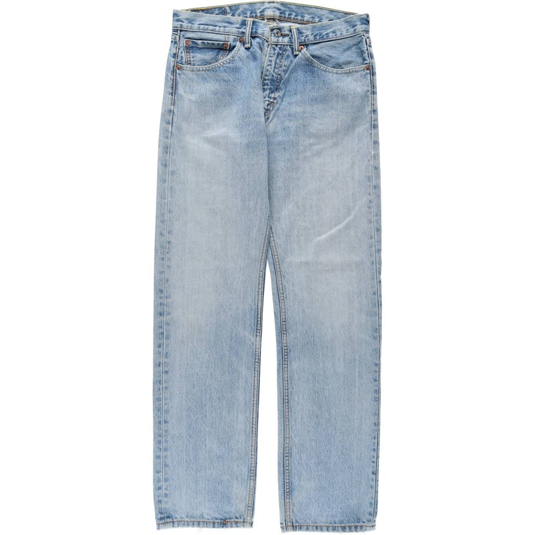 Levi's 505 tapered denim pants for men, equivalent to w32 cotton blue type Vintage Second Hand
