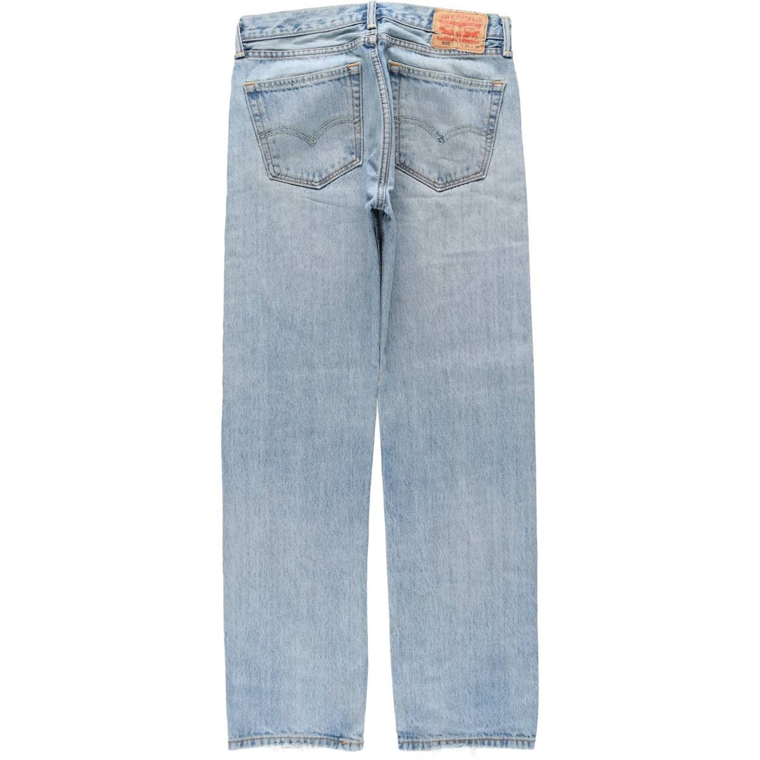 Levi's 505 tapered denim pants for men, equivalent to w32 cotton blue type Vintage Second Hand