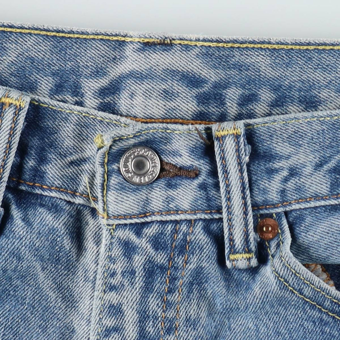 Levi's 505 tapered denim pants for men, equivalent to w32 cotton blue type Vintage Second Hand