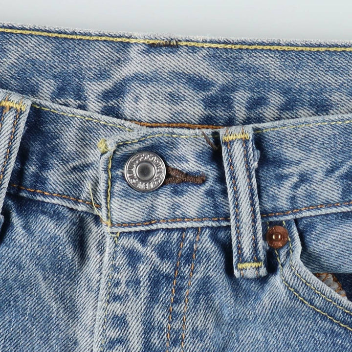 Levi's 505 tapered denim pants for men, equivalent to w32 cotton blue type Vintage Second Hand