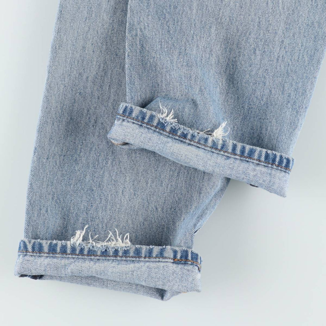 Levi's 505 tapered denim pants for men, equivalent to w32 cotton blue type Vintage Second Hand