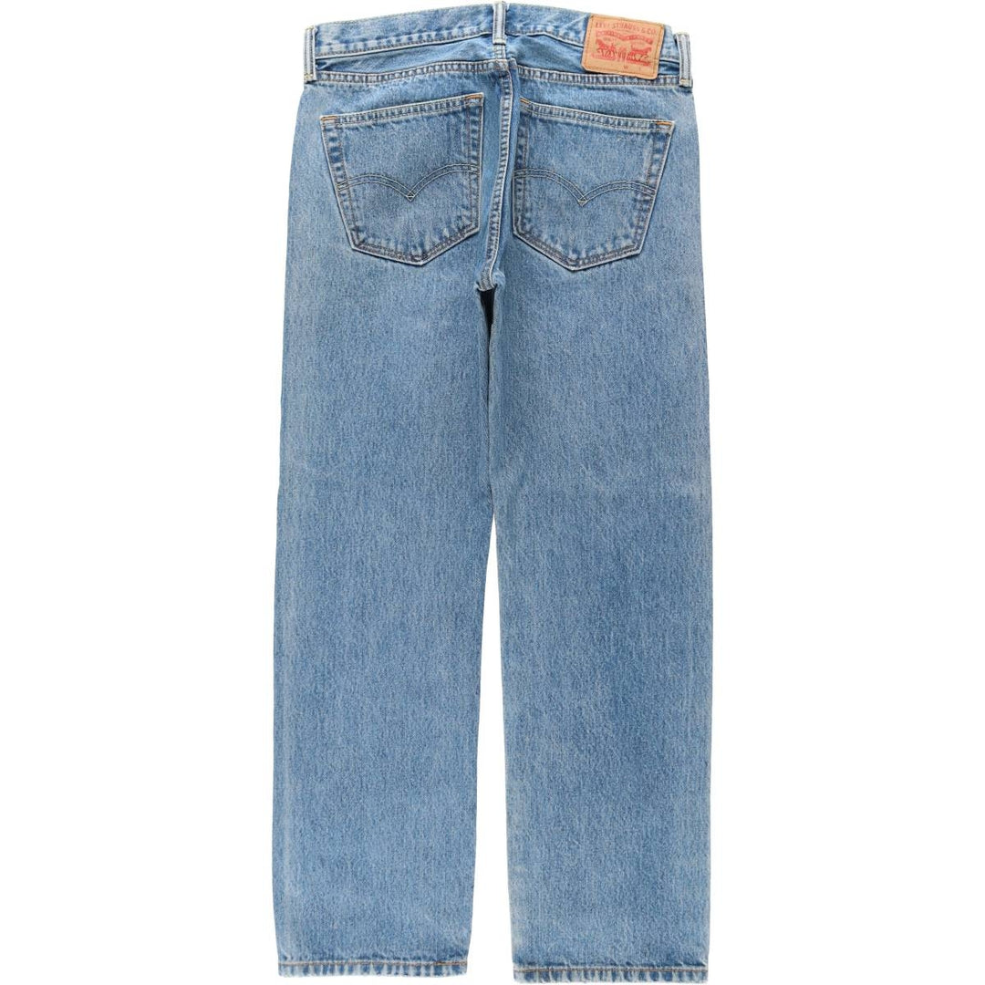 Levi's 505 tapered denim pants for men, equivalent to w32 cotton blue type Vintage Second Hand