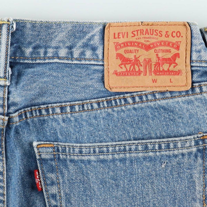 Levi's 505 tapered denim pants for men, equivalent to w32 cotton blue type Vintage Second Hand