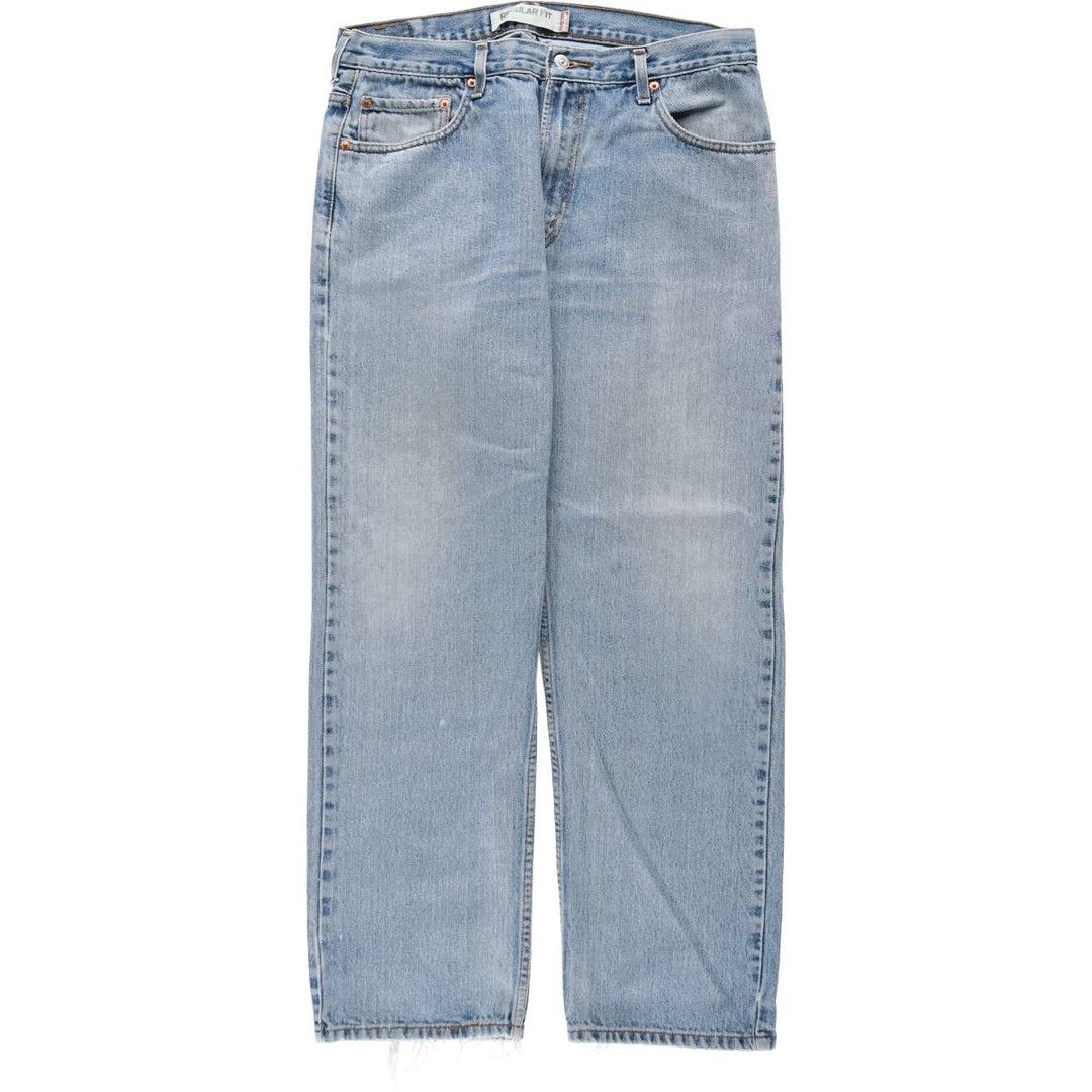00'S Levi's 505 REGULAR FIT tapered denim pants for men, size w34 cotton blue type Vintage Second Hand