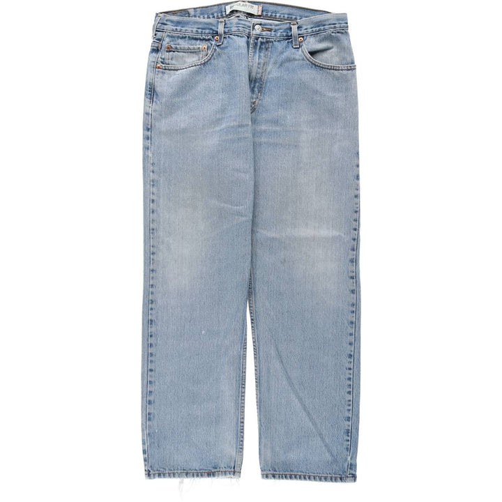 00'S Levi's 505 REGULAR FIT tapered denim pants for men, size w34 cotton blue type Vintage Second Hand