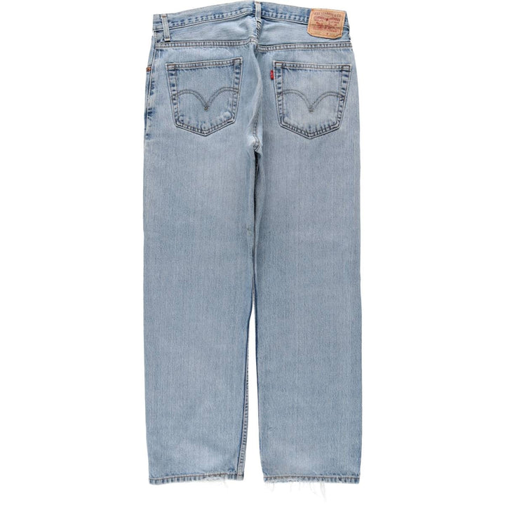 00'S Levi's 505 REGULAR FIT tapered denim pants for men, size w34 cotton blue type Vintage Second Hand
