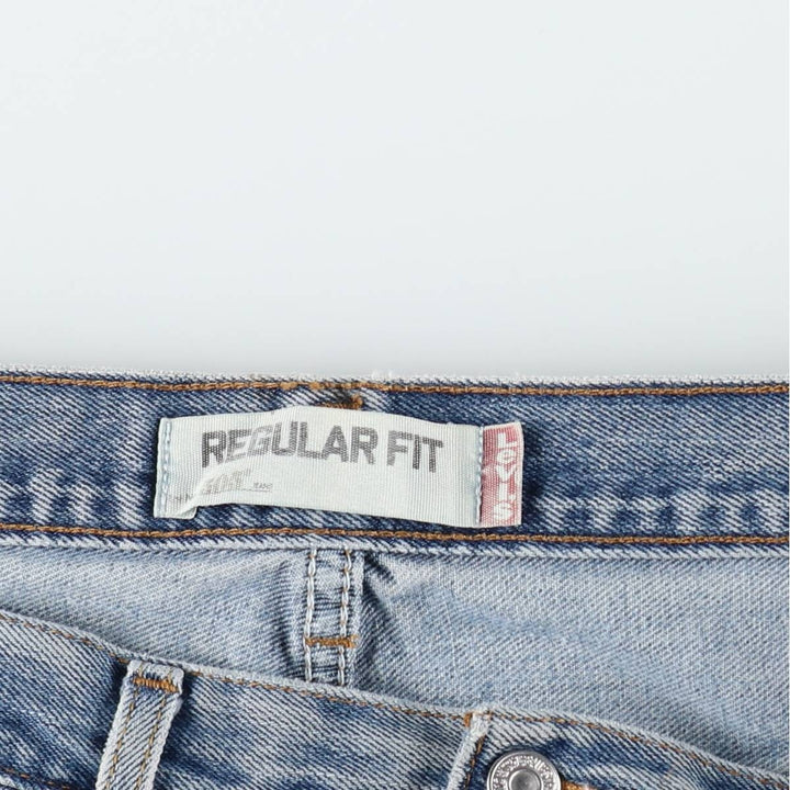00'S Levi's 505 REGULAR FIT tapered denim pants for men, size w34 cotton blue type Vintage Second Hand