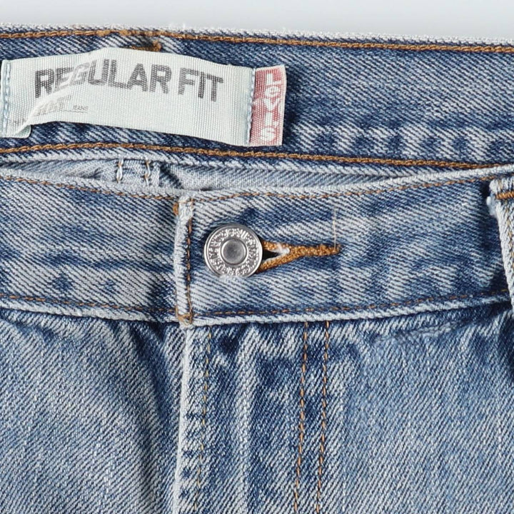 00'S Levi's 505 REGULAR FIT tapered denim pants for men, size w34 cotton blue type Vintage Second Hand