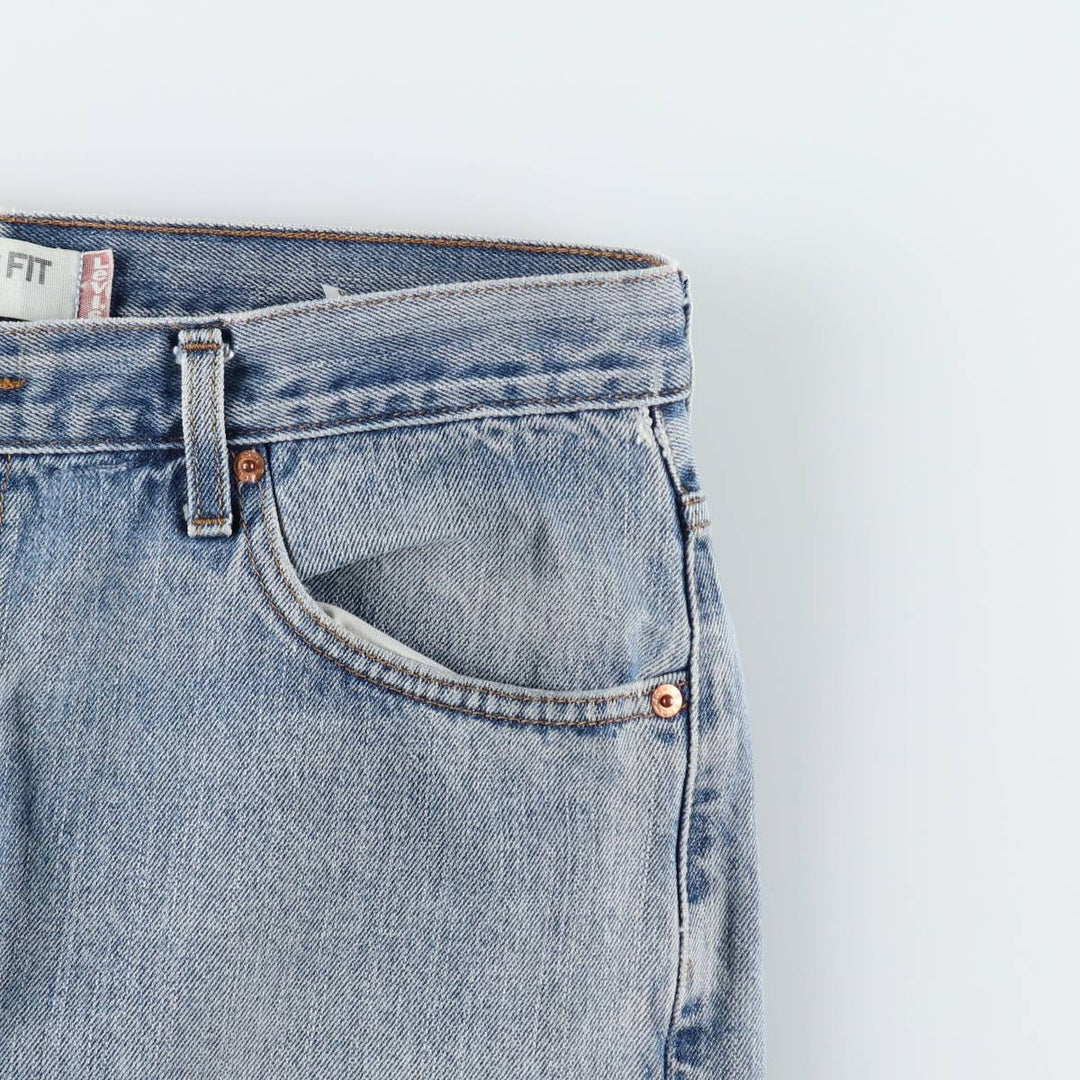 00'S Levi's 505 REGULAR FIT tapered denim pants for men, size w34 cotton blue type Vintage Second Hand