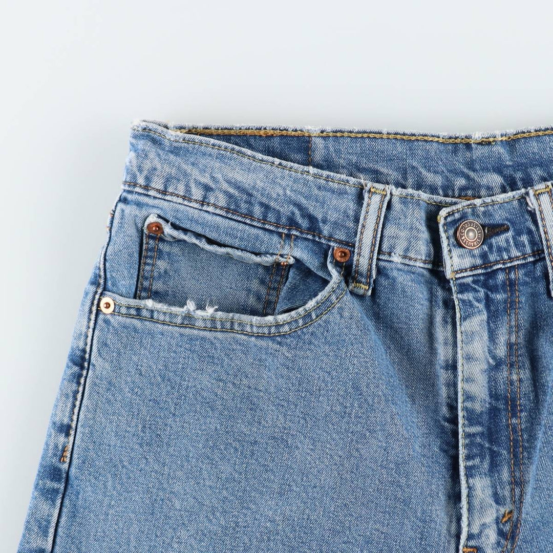 Levi's 505 tapered denim pants for men, equivalent to w32 cotton blue type Vintage Second Hand