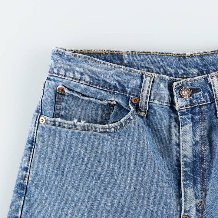Levi's 505 tapered denim pants for men, equivalent to w32 cotton blue type Vintage Second Hand