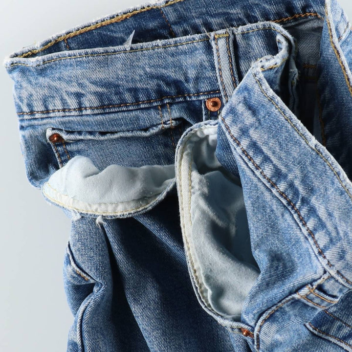 Levi's 505 tapered denim pants for men, equivalent to w32 cotton blue type Vintage Second Hand