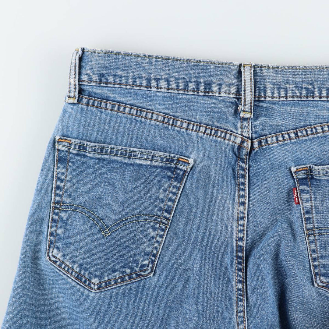 Levi's 505 tapered denim pants for men, equivalent to w32 cotton blue type Vintage Second Hand