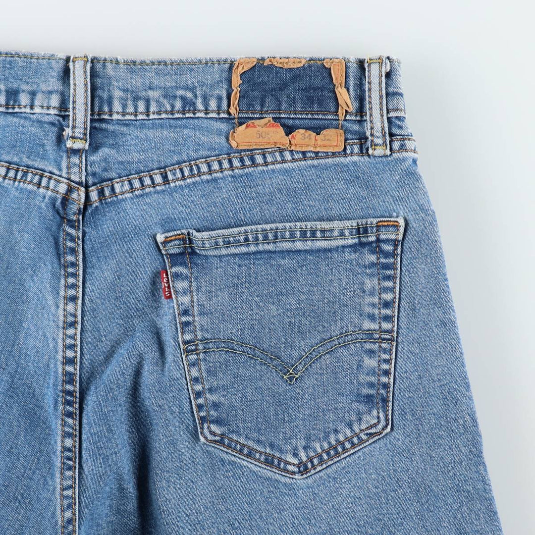 Levi's 505 tapered denim pants for men, equivalent to w32 cotton blue type Vintage Second Hand