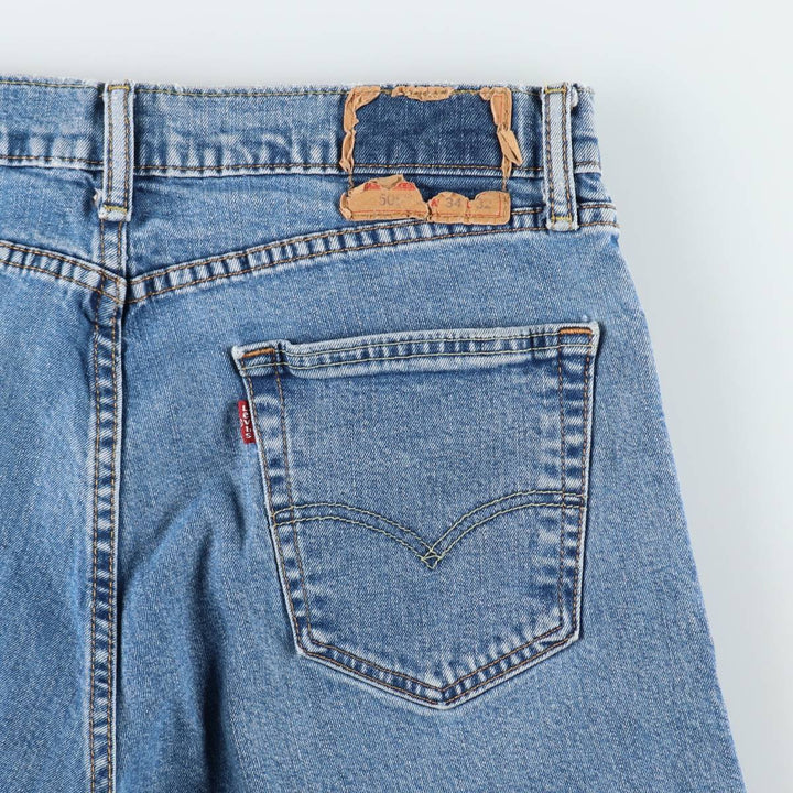 Levi's 505 tapered denim pants for men, equivalent to w32 cotton blue type Vintage Second Hand