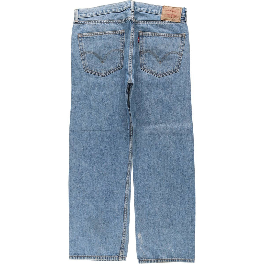 Levi's 505 STRAIGHT FIT tapered denim pants for men, size w36 unclear blue type Vintage Second Hand