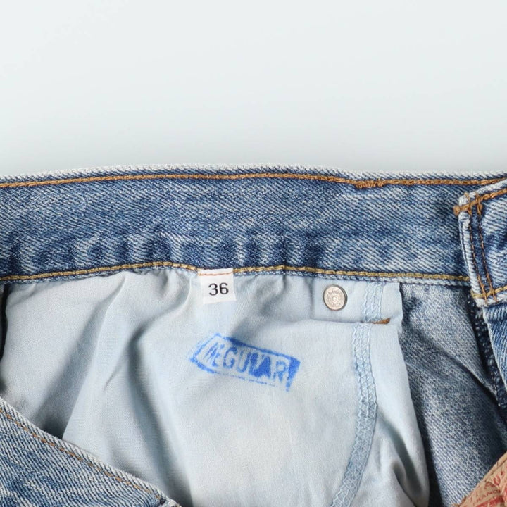 Levi's 505 STRAIGHT FIT tapered denim pants for men, size w36 unclear blue type Vintage Second Hand
