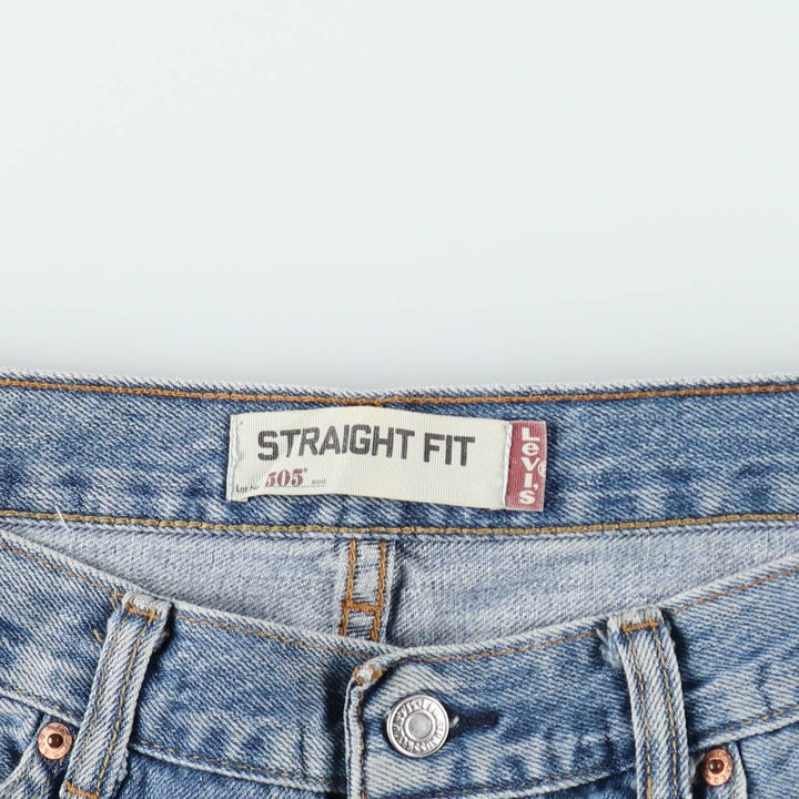 Levi's 505 STRAIGHT FIT tapered denim pants for men, size w36 unclear blue type Vintage Second Hand