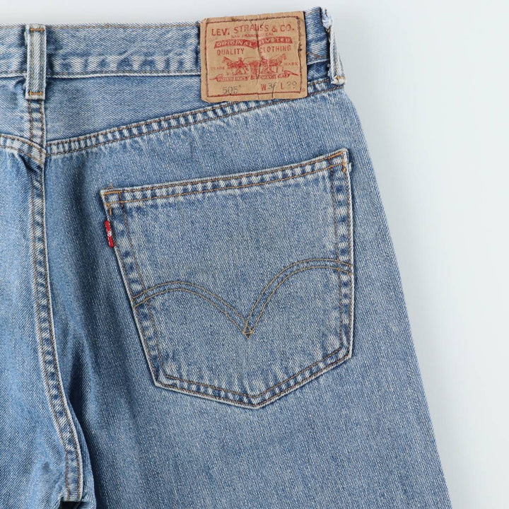 Levi's 505 STRAIGHT FIT tapered denim pants for men, size w36 unclear blue type Vintage Second Hand
