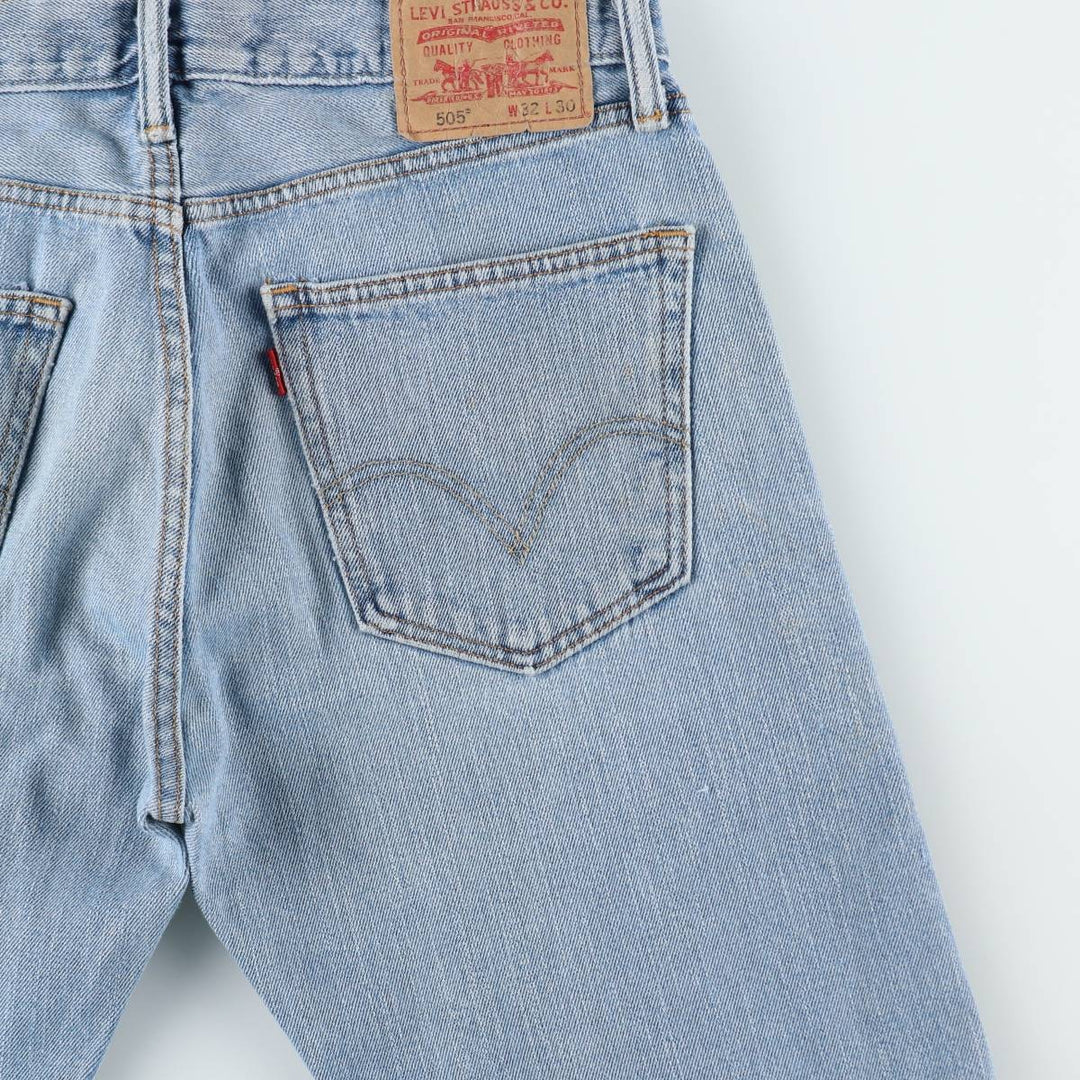 Levi's 505 Straight Fit Tapered Denim Pants, Men's, Size W32 cotton blue type Vintage Second Hand