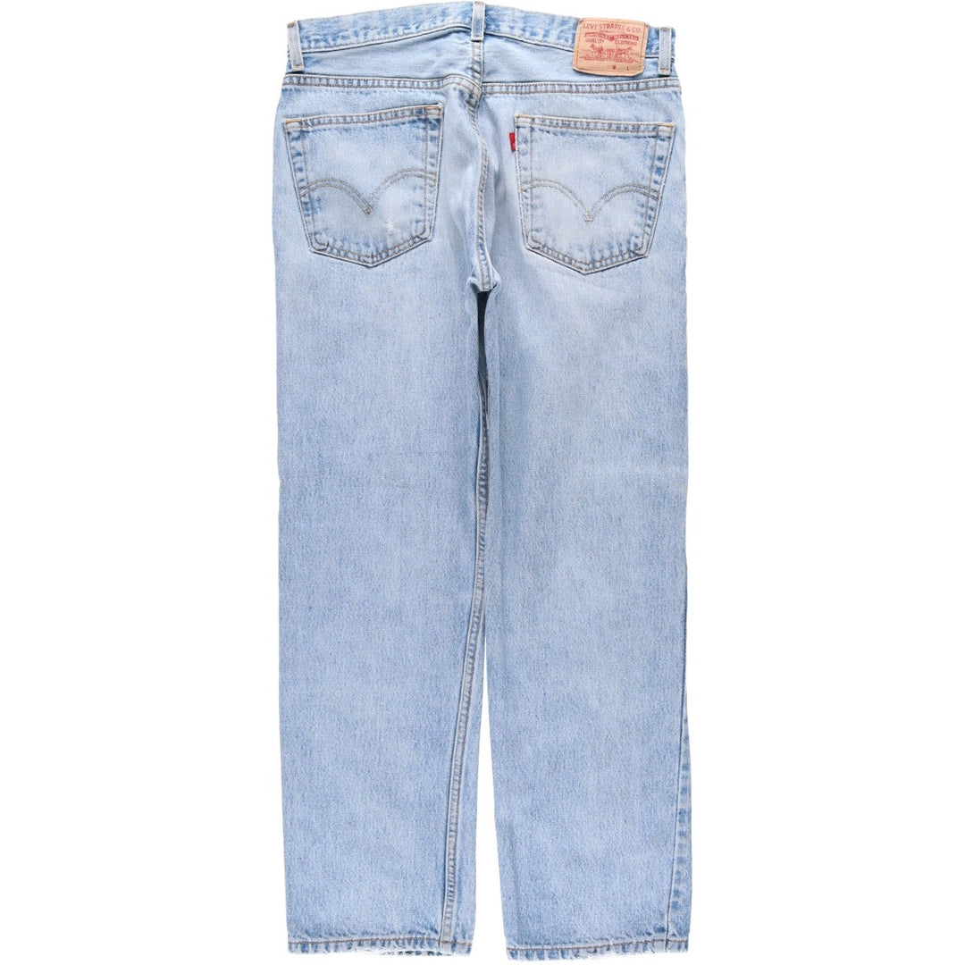 Levi's 505 Regular Fit Coupe Traditionnelle Tapered Denim Pants, Men's Size W34 (approx.) cotton blue type Vintage Second Hand