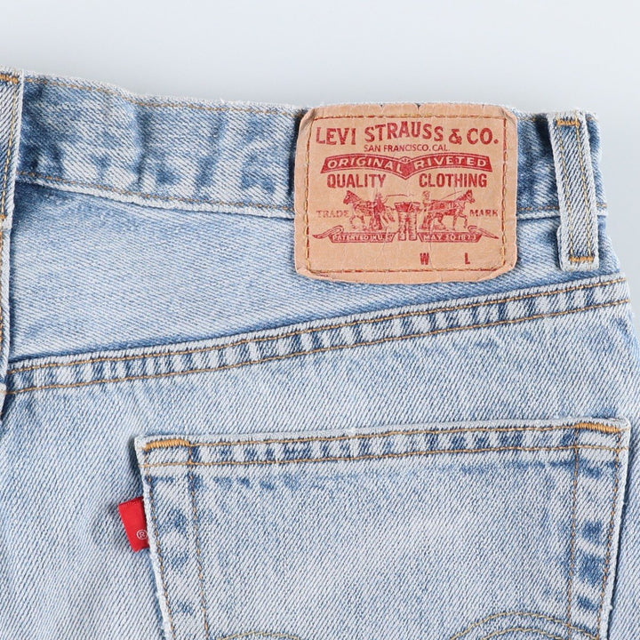 Levi's 505 Regular Fit Coupe Traditionnelle Tapered Denim Pants, Men's Size W34 (approx.) cotton blue type Vintage Second Hand