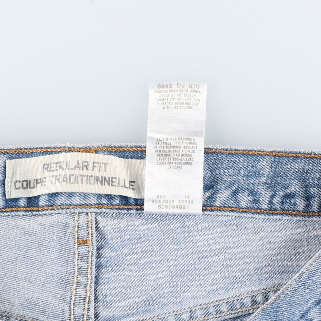 Levi's 505 Regular Fit Coupe Traditionnelle Tapered Denim Pants, Men's Size W34 (approx.) cotton blue type Vintage Second Hand