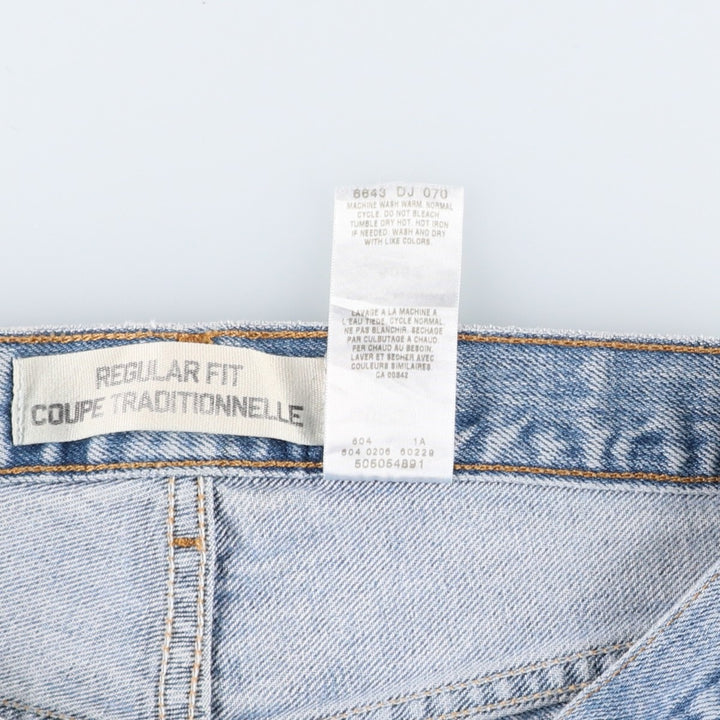 Levi's 505 Regular Fit Coupe Traditionnelle Tapered Denim Pants, Men's Size W34 (approx.) cotton blue type Vintage Second Hand