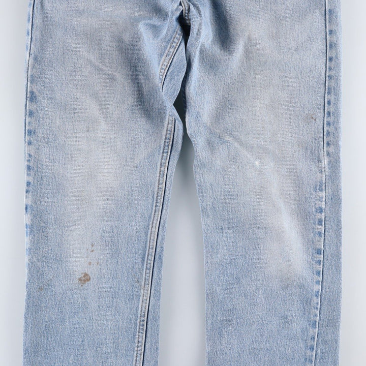 Levi's 505 Regular Fit Coupe Traditionnelle Tapered Denim Pants, Men's Size W34 (approx.) cotton blue type Vintage Second Hand