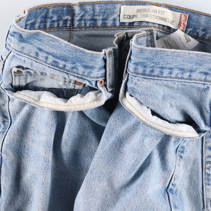 Levi's 505 Regular Fit Coupe Traditionnelle Tapered Denim Pants, Men's Size W34 (approx.) cotton blue type Vintage Second Hand