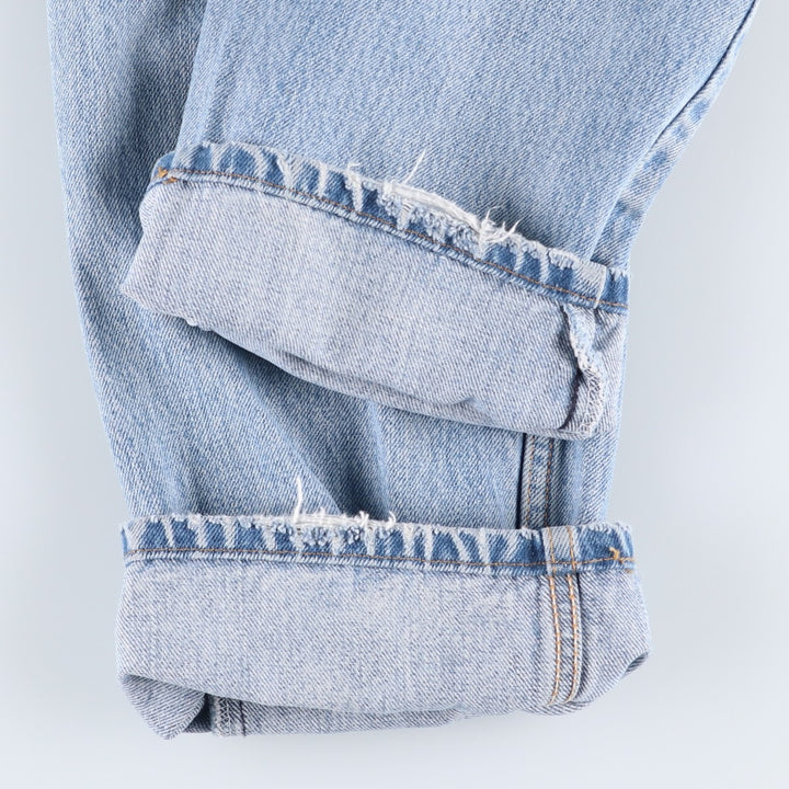 Levi's 505 Regular Fit Coupe Traditionnelle Tapered Denim Pants, Men's Size W34 (approx.) cotton blue type Vintage Second Hand