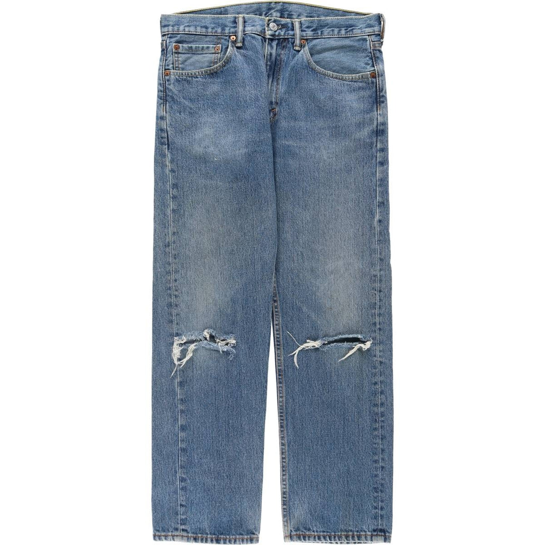 Levi's 505 tapered denim pants for men, size W33 cotton blue type Vintage Second Hand