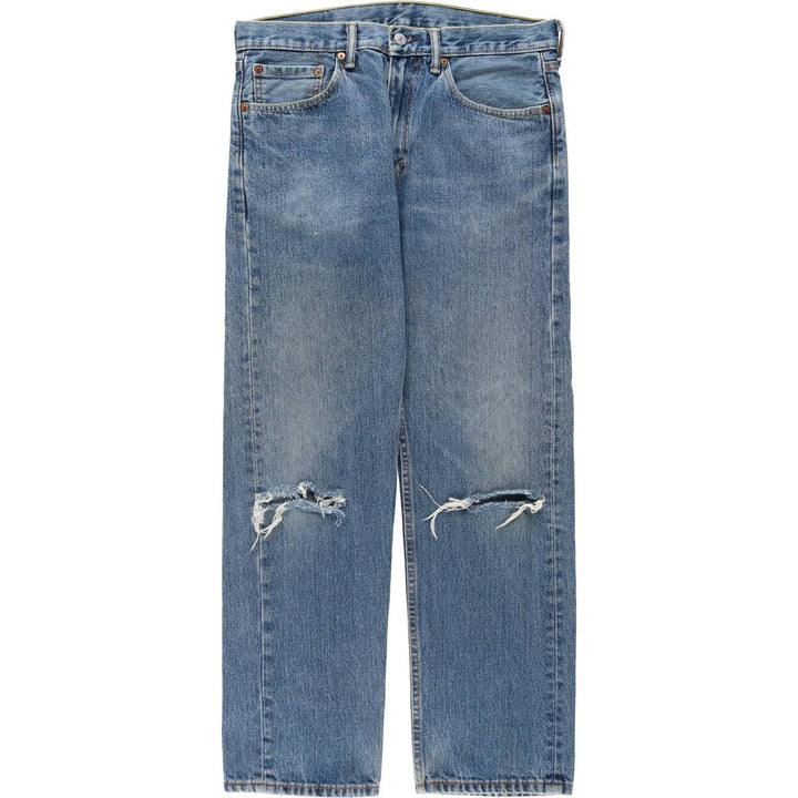 Levi's 505 tapered denim pants for men, size W33 cotton blue type Vintage Second Hand