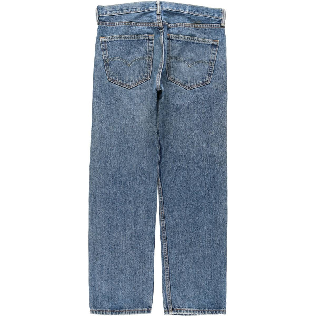 Levi's 505 tapered denim pants for men, size W33 cotton blue type Vintage Second Hand
