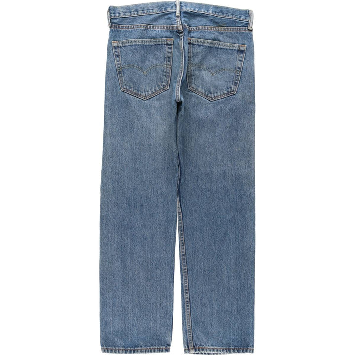 Levi's 505 tapered denim pants for men, size W33 cotton blue type Vintage Second Hand