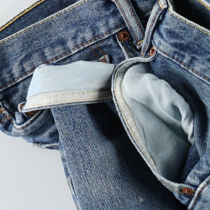 Levi's 505 tapered denim pants for men, size W33 cotton blue type Vintage Second Hand