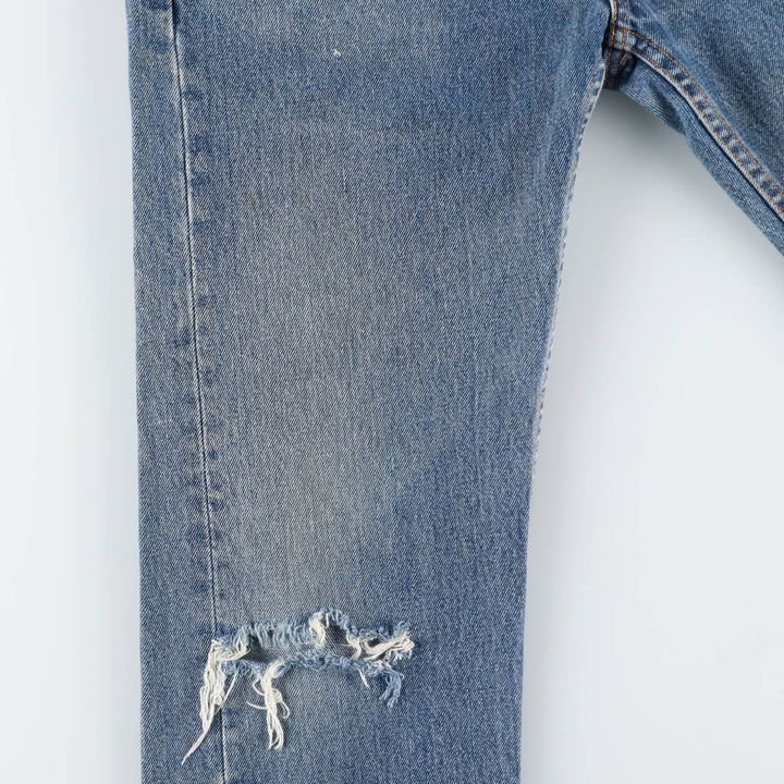 Levi's 505 tapered denim pants for men, size W33 cotton blue type Vintage Second Hand