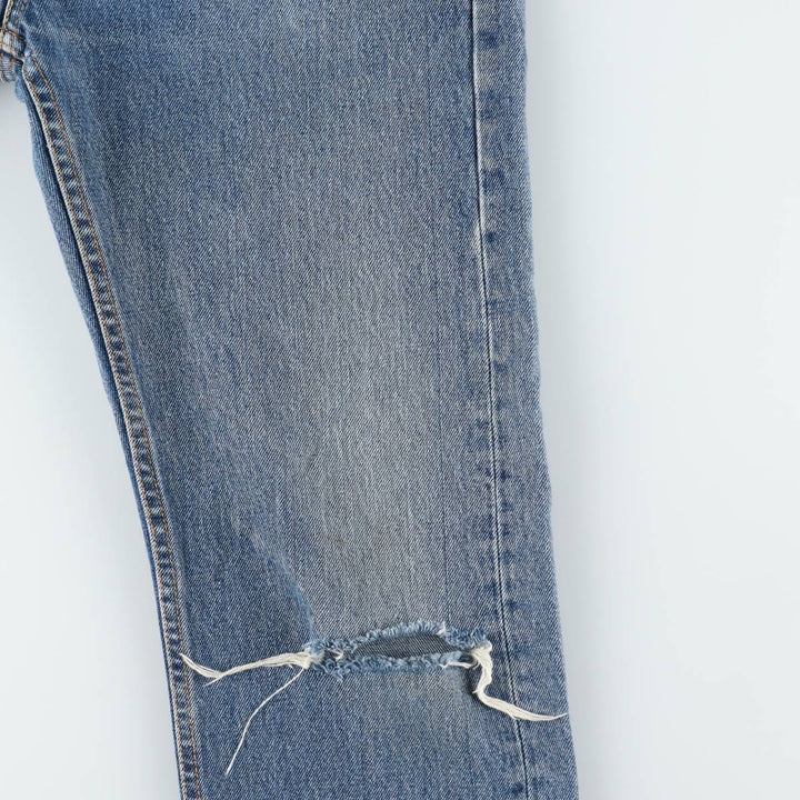 Levi's 505 tapered denim pants for men, size W33 cotton blue type Vintage Second Hand