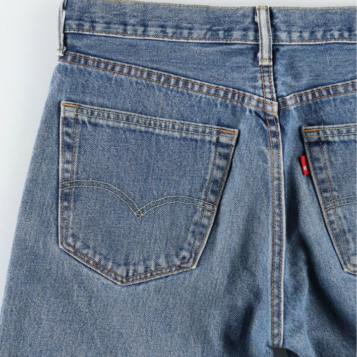 Levi's 505 tapered denim pants for men, size W33 cotton blue type Vintage Second Hand
