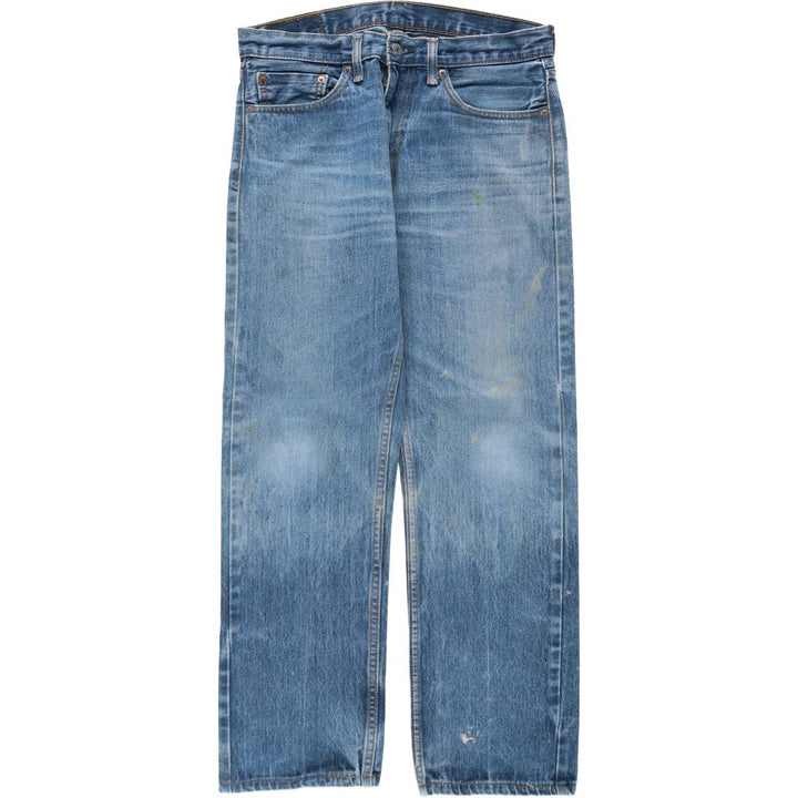 Levi's 505 tapered denim pants for men, size W33 cotton blue type Vintage Second Hand