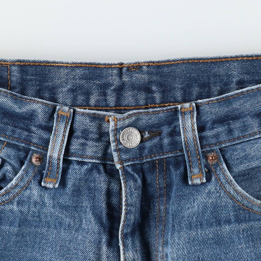 Levi's 505 tapered denim pants for men, size W33 cotton blue type Vintage Second Hand