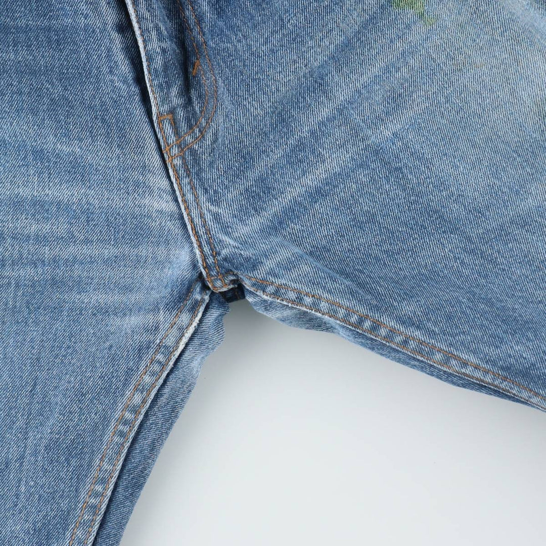Levi's 505 tapered denim pants for men, size W33 cotton blue type Vintage Second Hand