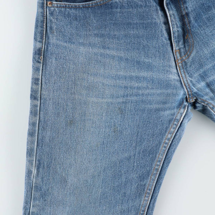 Levi's 505 tapered denim pants for men, size W33 cotton blue type Vintage Second Hand