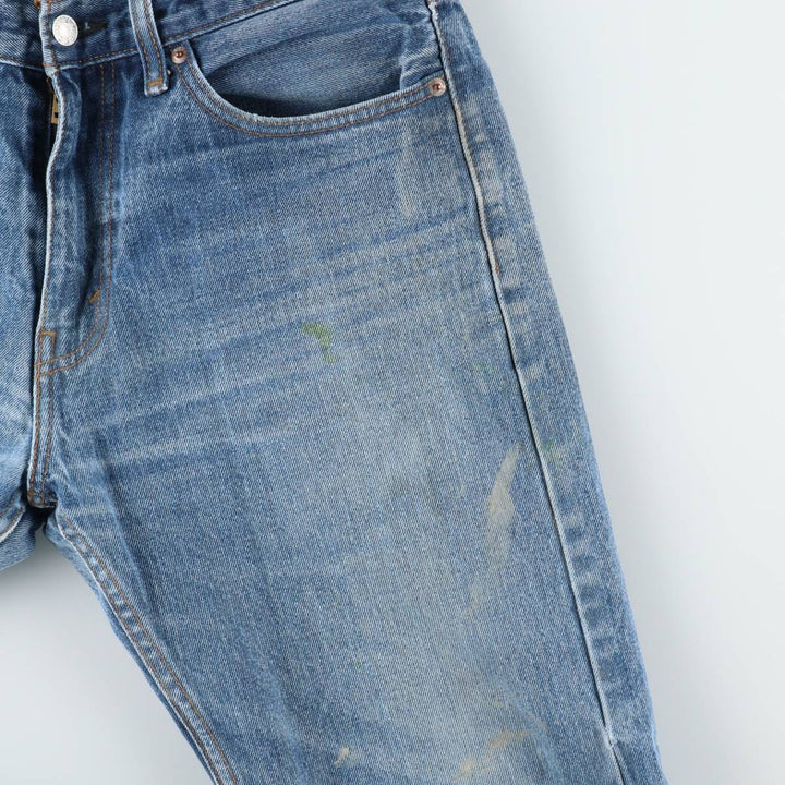 Levi's 505 tapered denim pants for men, size W33 cotton blue type Vintage Second Hand