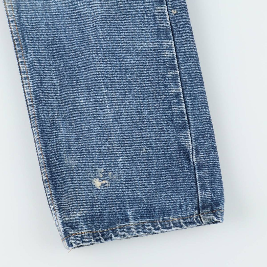 Levi's 505 tapered denim pants for men, size W33 cotton blue type Vintage Second Hand
