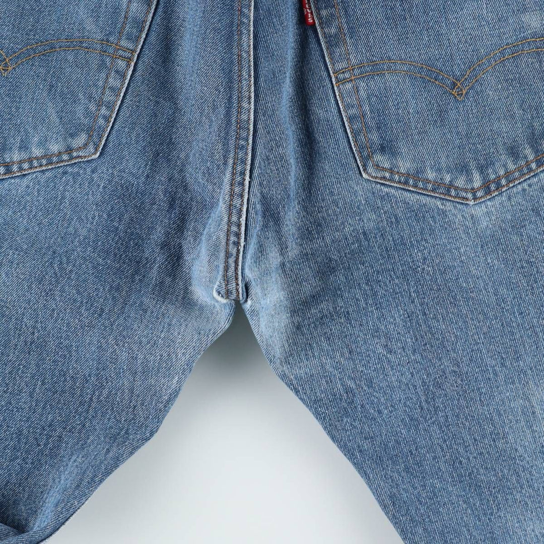 Levi's 505 tapered denim pants for men, size W33 cotton blue type Vintage Second Hand