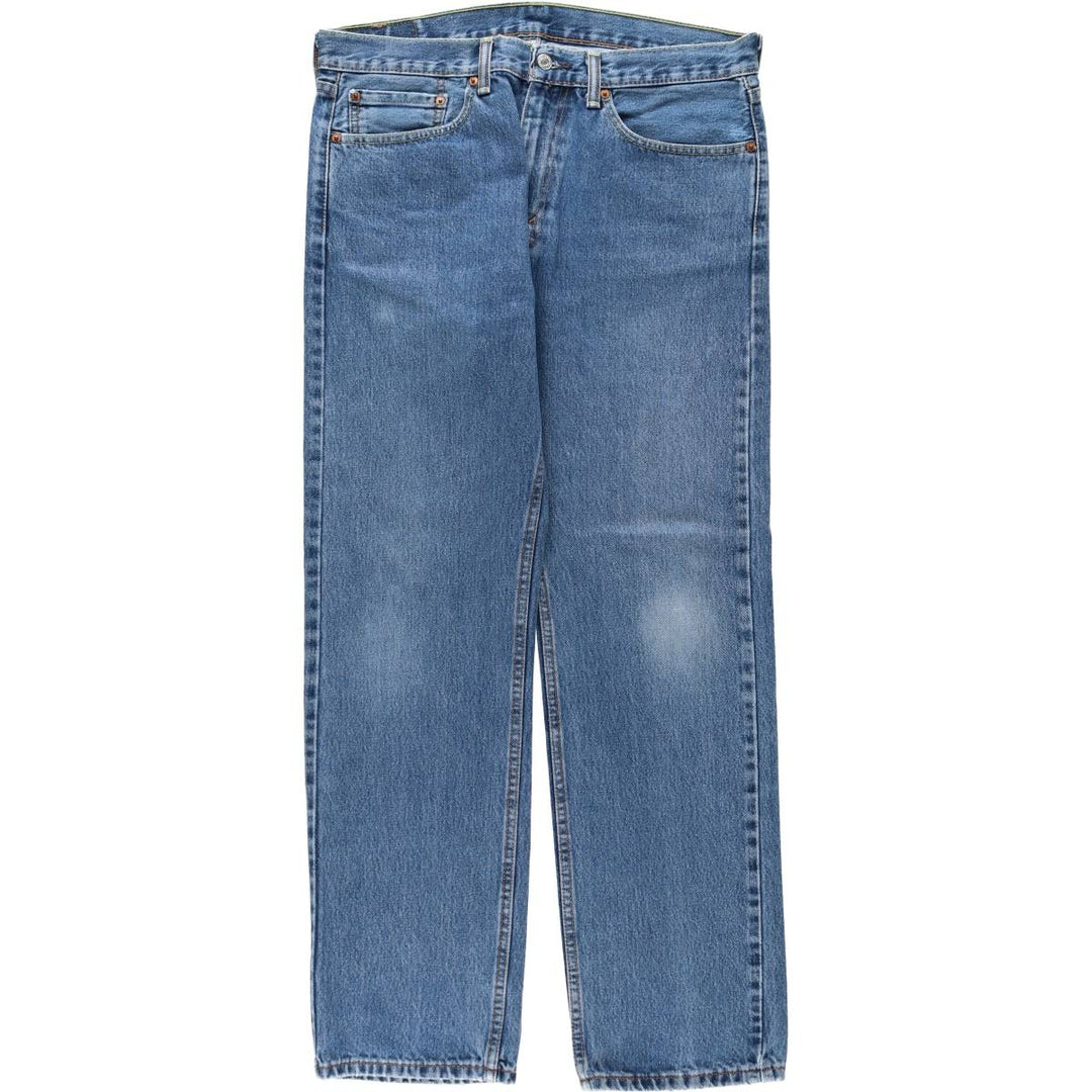 Levi's 505 tapered denim pants for men, size w36 cotton blue type Vintage Second Hand