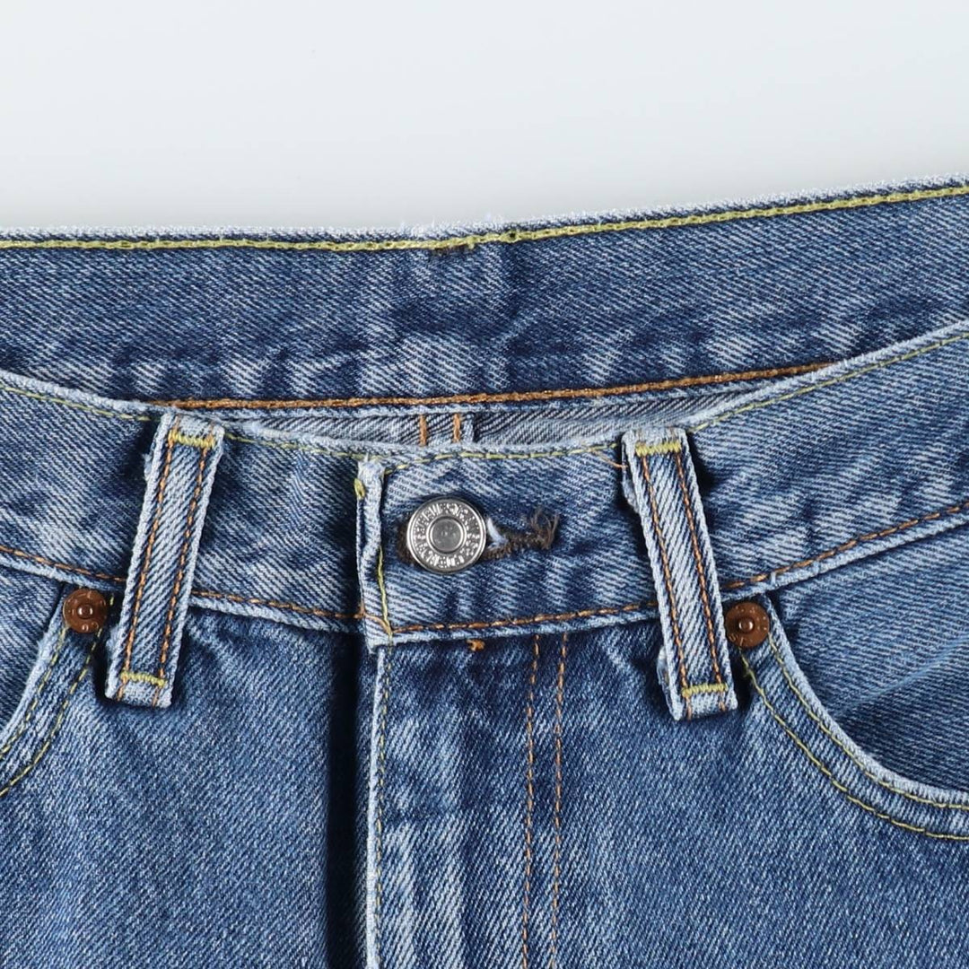 Levi's 505 tapered denim pants for men, size w36 cotton blue type Vintage Second Hand